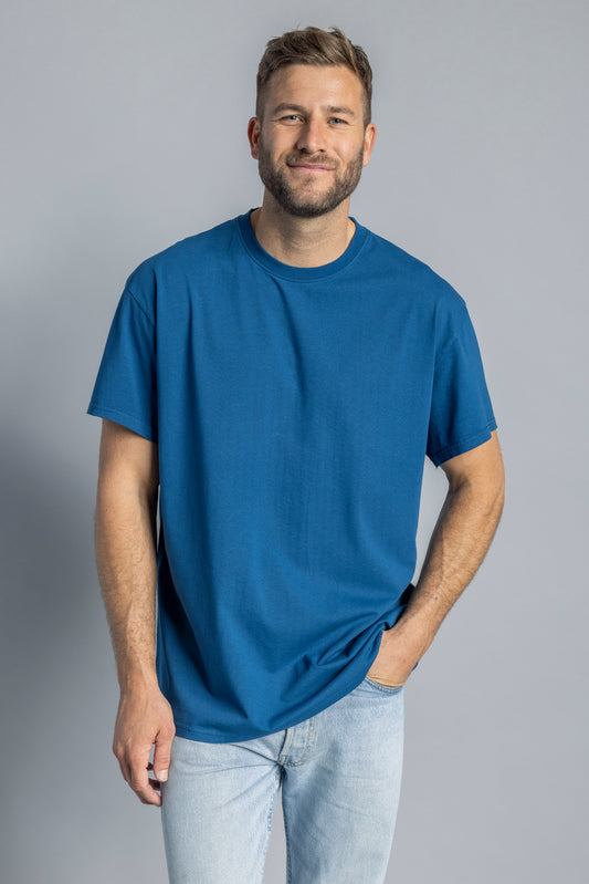 Recycled cotton T-shirt OVERSIZED, Atlantic blue