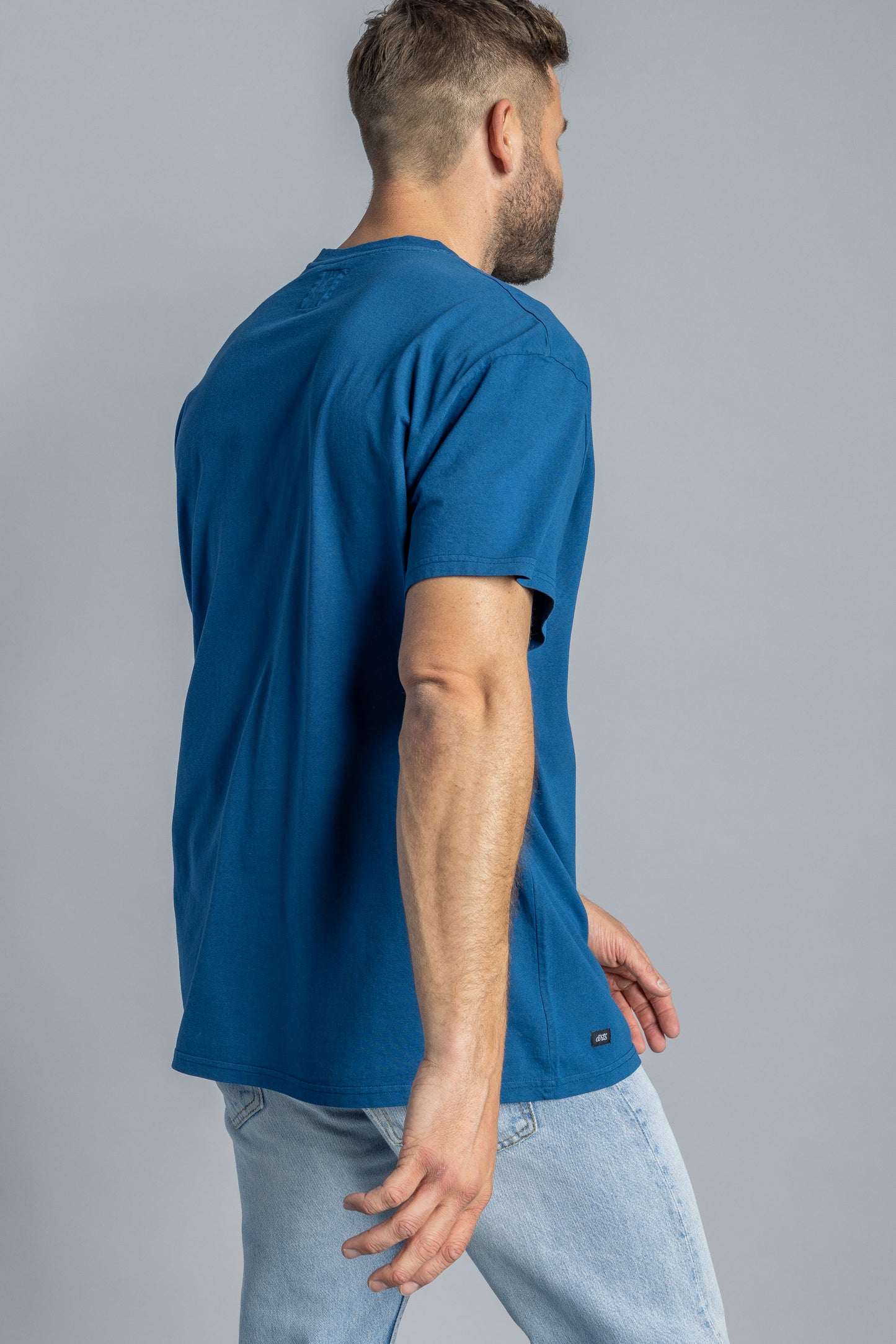 Recycled cotton T-shirt OVERSIZED, Atlantic blue