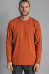 Recycled Cotton Longsleeve Shirt, Rust