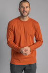 Recycled Cotton Longsleeve Shirt, Rust
