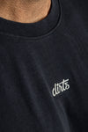Recycled Cotton Logo Oversized T-Shirt, Schwarz