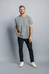 Recycled Cotton T-Shirt OVERSIZED, Charcoal