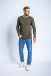 Strick-Longsleeve, Khaki