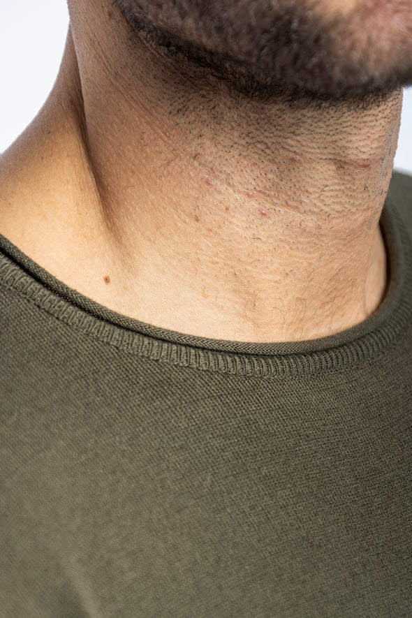 Strick-Longsleeve, Khaki
