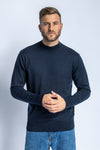 Turtleneck Strick-Pullover, Navy