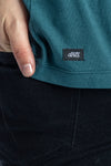 Recycled Cotton Oversized T-Shirt Ladies, Petrol