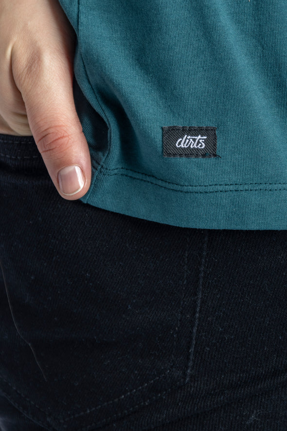 Recycled Cotton Oversized T-Shirt Ladies, Petrol