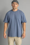 Recycled Cotton T-Shirt OVERSIZED, Aquamarin