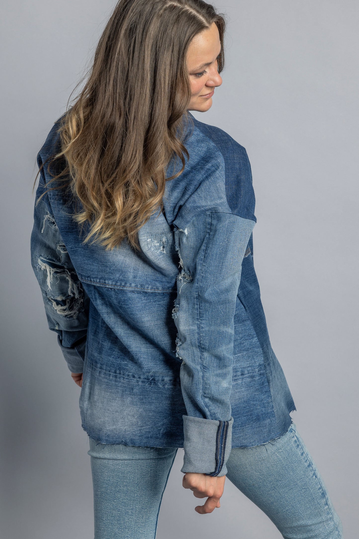 UPCYCLING Ladies Jeansjacke Gr. M