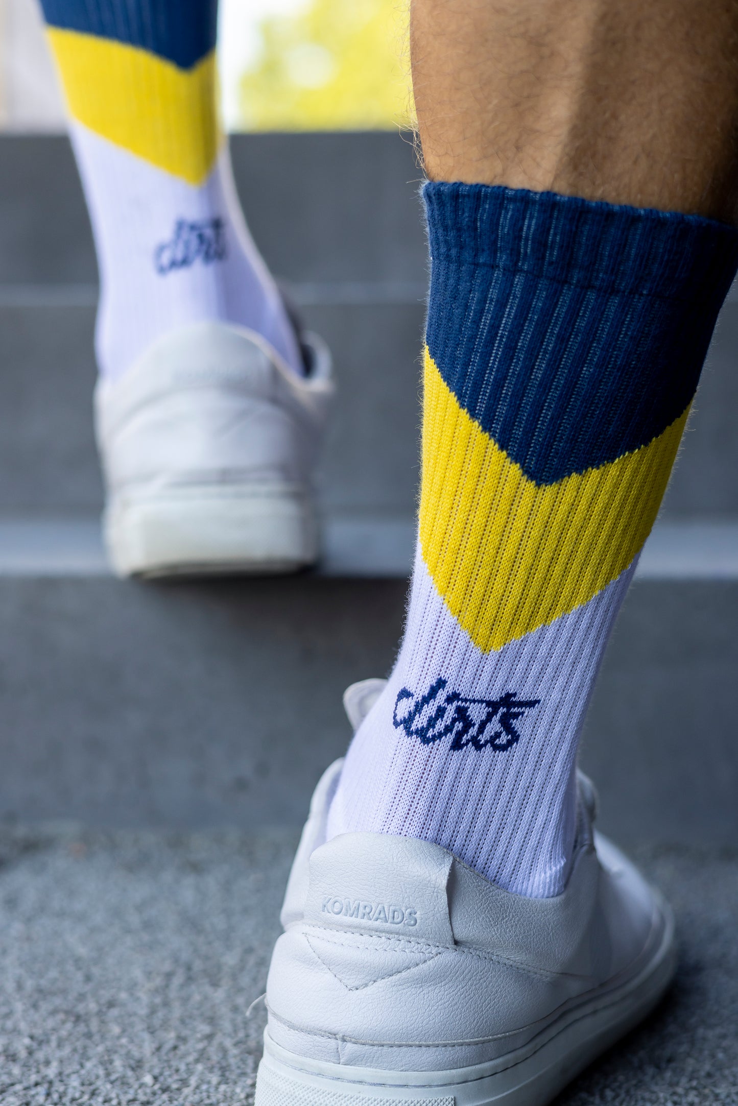 ZIG ZAG Socks, white/yellow/blue
