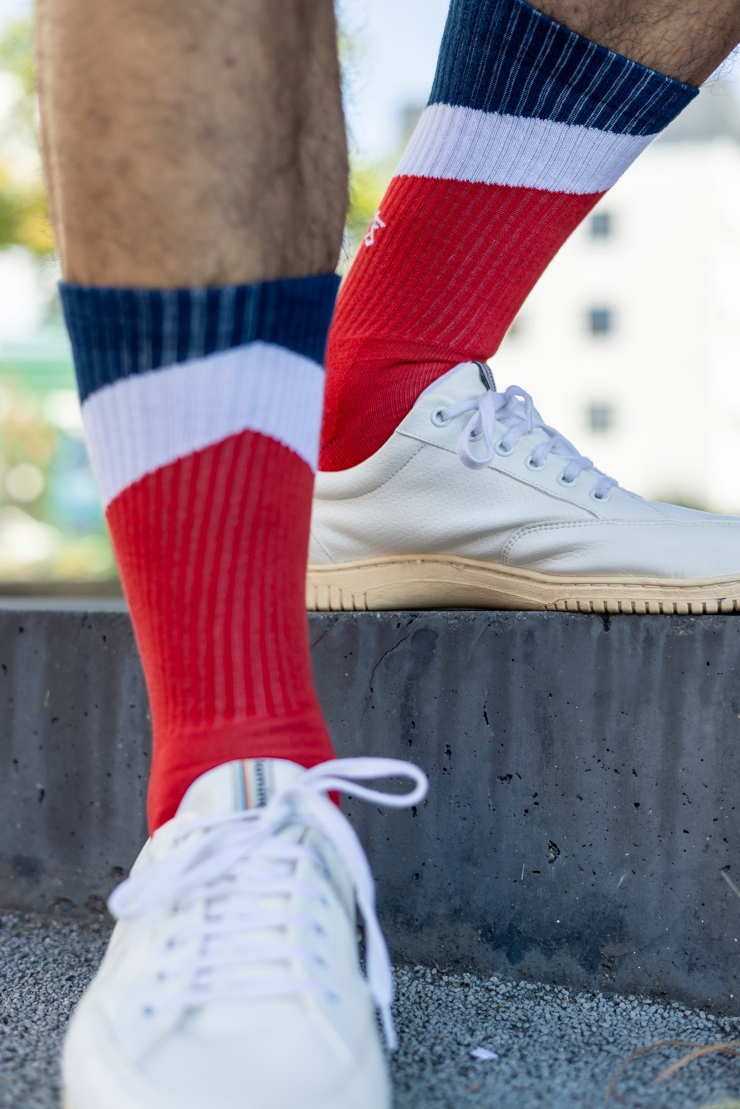 ZIG ZAG Socks, red/white/blue