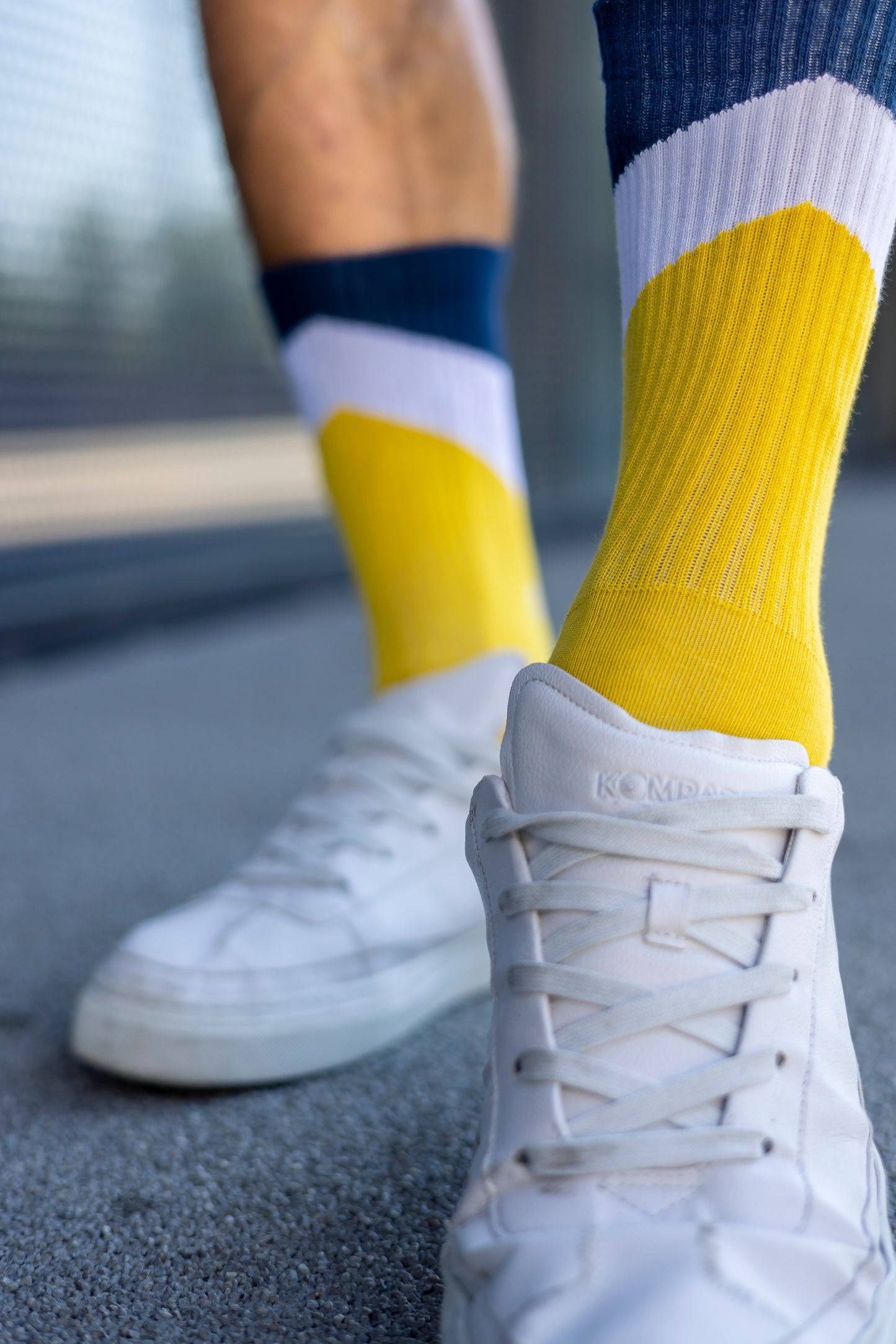 ZIG ZAG Socks, Gelb/Weiß/Blau