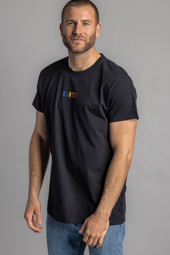 Rainbow Logo T-Shirt STANDARD, Schwarz