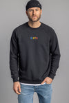 Rainbow Raglan Sweatshirt Unisex, Schwarz
