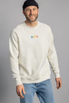 Rainbow Raglan Sweater Unisex, Off-White