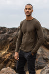 Strick-Longsleeve, Khaki